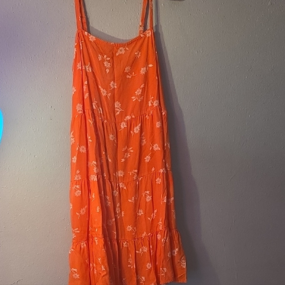 Old Navy Orange Floral Mini Dress